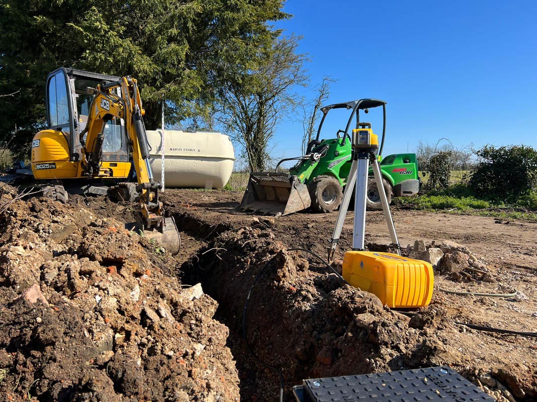 Foundation laying in Suffolk